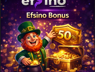 Efsino bonus kampanyası görseli, hediye sandığı ve slot teması