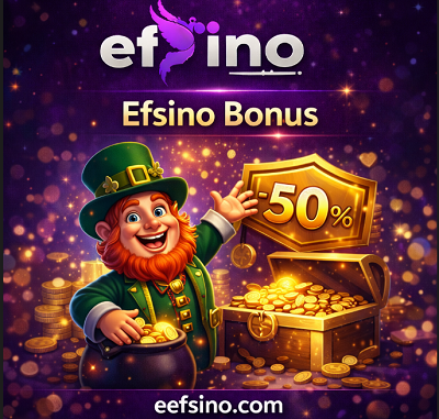 Efsino bonus kampanyası görseli, hediye sandığı ve slot teması