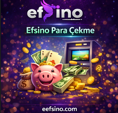 Efsino para çekme işlemleri görseli, ATM ve kazanç simgeleri