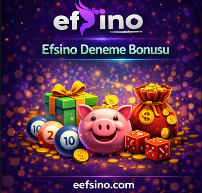 Efsino Deneme Bonusu bannerı – ücretsiz bonus, slot oyunları ve promosyon temalı görsel.