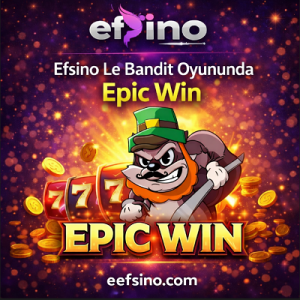 Efsino Le Bandit slot oyunu Epic Win 10.000x kazanç ekranı.