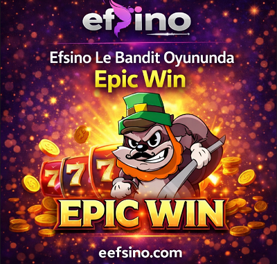 Efsino Le Bandit slot oyunu Epic Win 10.000x kazanç ekranı.