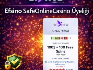 Efsino SafeOnlineCasino üyeliği güvenlik ve şeffaflık duyuru banner görseli.