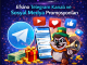 Efsino Telegram kanalı promosyon duyuruları ve sosyal medya bonus ekranı.