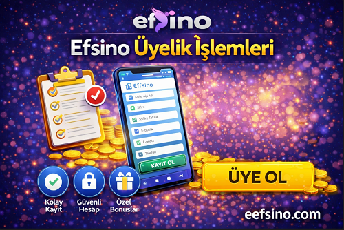Efsino Üyelik İşlemleri kayıt formu ekran görüntüsü