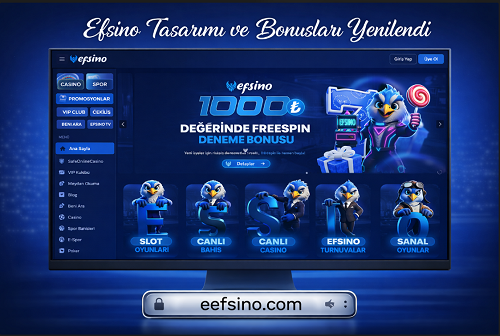 Efsino yeni tasarım ve freespin bonus kampanyası